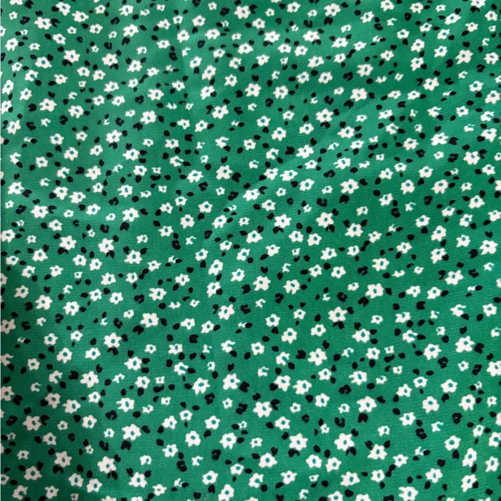 Green Floral Ruffle Blouse - Picture 6 of 7